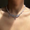 Mens And Womens Sophisticated Cross American-Estilo Versatile Necklace Pearl Plateado Angel Wings