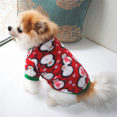 Abrigo Navideño para Perros - Sudadera Cálida con Patrón Gingerbread