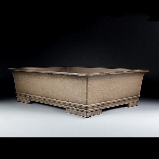 Maceta Rectangular de Barro Morado Hecha a Mano para Bonsái