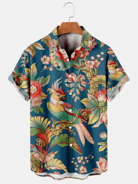 Camisa Hawaiana Estampada Casual para Hombre - Perfecta para Vacaciones - Image 8