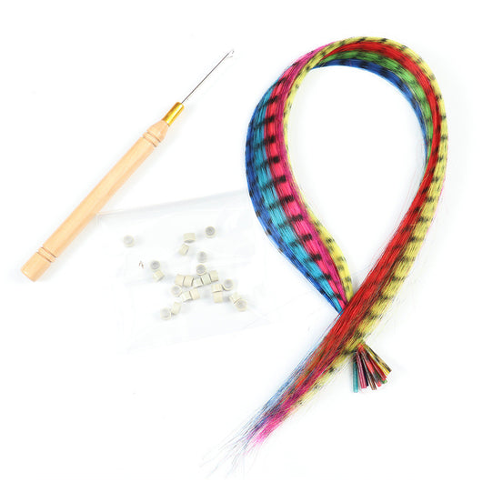 Extensiones de Cabello Plumas Multicolor Juego 10-60 Piezas - Image 6