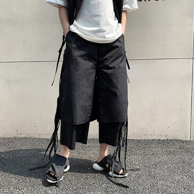 Pantalones Sueltos Casuales para Hombre - Culottes Noveno Oscuro - Image 7