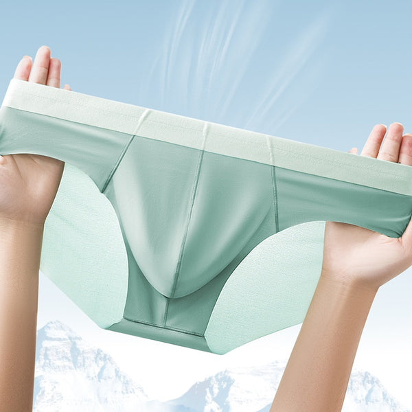 Calzoncillos Deportivos Ice Silk sin Costuras Efecto Piel Desnuda