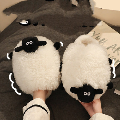 Pantuflas de Algodón Cordero Suave para Mujer Invierno - Image 3