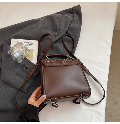 Bolsa Mensajera Cuadrada Texturizada para Mujer - Compacta y Versátil - Image 34
