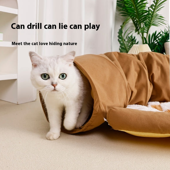 Ninho Quentinho para Gatos - Cama de Segurança e Brinquedo