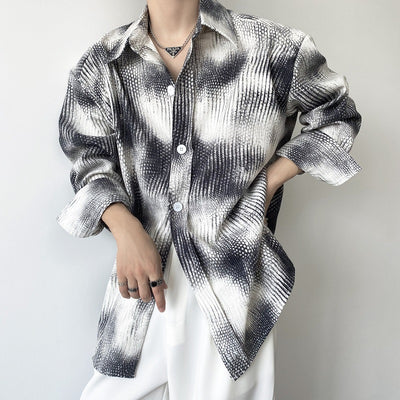 Camisa Suelta con Contraste - Estilo Relajado para Hombre - Image 3