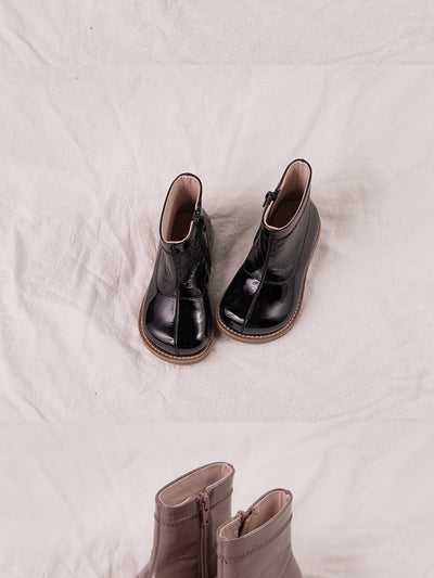 Botas Infantiles de Color Sólido - Estilo Retro para Niños - Image 8