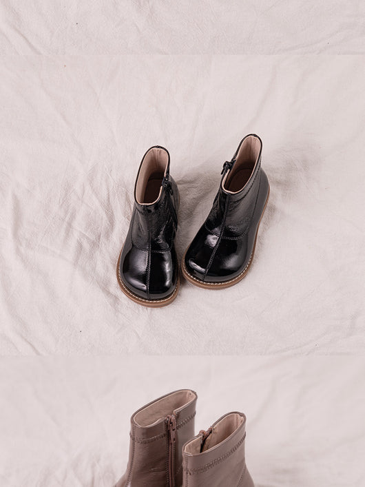 Botas Infantiles de Color Sólido - Estilo Retro para Niños - Image 8