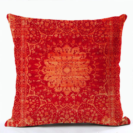 Funda de Almohada Bohemia con Estampado Étnico - Image 3