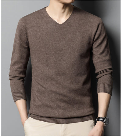 Suéter Tejido Cuello V para Hombre - Prenda Base Otoño Ejecutiva - Image 23
