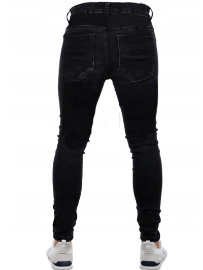 Pantalón Vaquero Negro Slim Fit Cintura Alta Rotos - Image 5