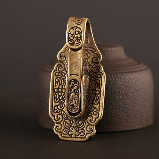 Cinturón con Placa de Jade Vintage para Hombre - Dije y Llavero Elegante - Image 5