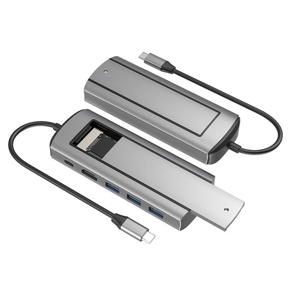 Docking Station USB-C 8 en 1 con Carcasa para Disco Duro SSD