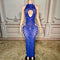Vestido de Fiesta Transparente con Detalles Calados para Escenario y Noche