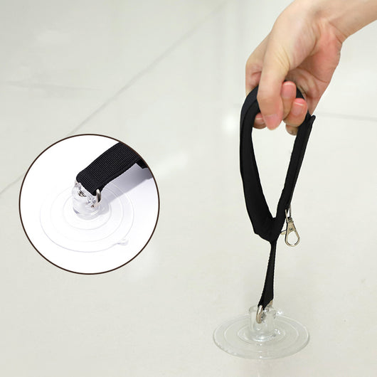 Light gray pet collar with a clear suction cup, designed to secure cats or puppies during bathing or grooming. - Image 5