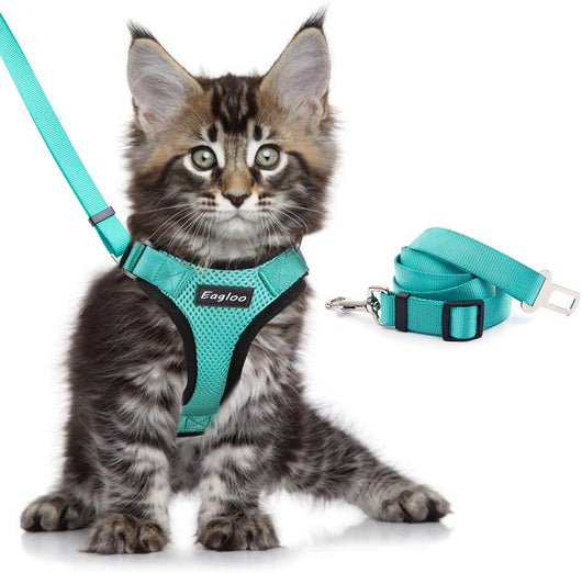 Arnés de Chaleco para Gato a Prueba de Escape con Adaptador de Cinturón de Seguridad - Image 31
