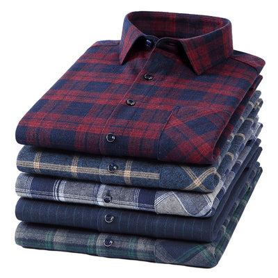 Camisa Casual de Cuadros para Hombre con Cuello Cuadrado - Image 5