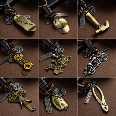 Llavero de Cuero Tejido a Mano - Estilo Vintage Artesanal - Image 33