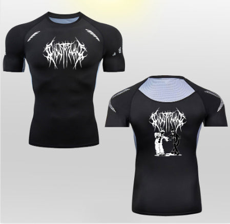 Playera Deportiva Elástica con Estampado 2D de Secado Rápido para Hombre - Image 9