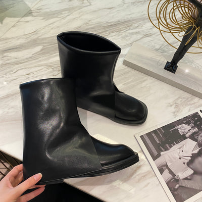 Botas Hasta la Rodilla con Punta Redonda Estilo Urbano - Image 11