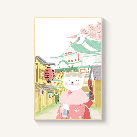 Cuadro Mural Flor de Cerezo Estilo Japonés para Salón y Dormitorio - Image 7