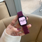 Watch With Magnetic Milan Stainless Steel Iwatch123456se Generation Men's And Women's Tide Wine Rojo 38mm