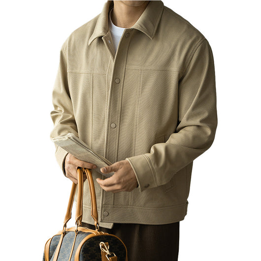 Chaqueta de Trabajo Profesional con Cuello Texturizado en Twill para Hombre - Image 5