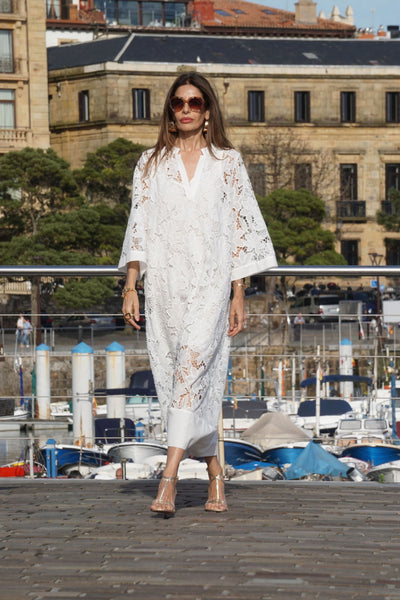 Blusa de Playa Holgada con Encaje - Camisa Vacacional Elegante - Image 19