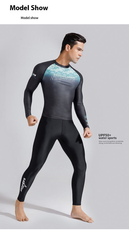 Traje de Baño Manga Larga Secado Rápido para Hombre - Image 13