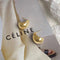 Irregular Shaped Metal Drop Earrings Dorado