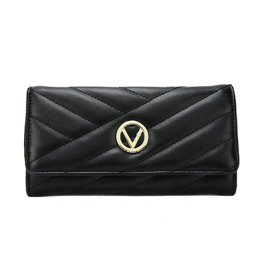 Billetera Mujer con Bordado Lingge - Diseño Elegante Dos Pliegues - Image 4