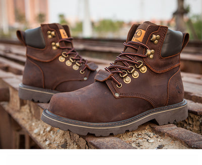 Botas Altas Impermeables para Hombre con Forro de Ante Rojo - Image 14