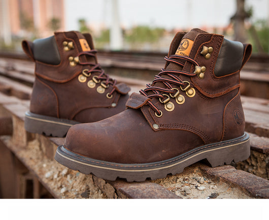 Botas Altas Impermeables para Hombre con Forro de Ante Rojo - Image 14