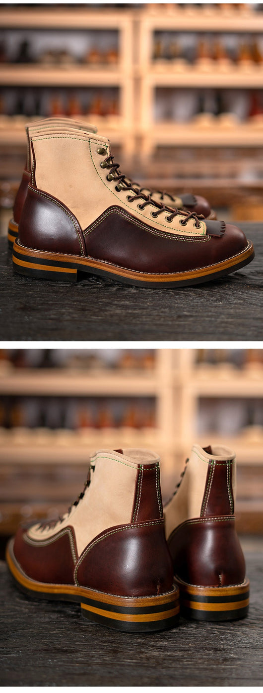 Botas de Motocicleta Estilo Retro Americano para Hombre - Image 10