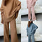Pantalón Ancho de Talle Alto con Cuello Alzado y Mangas Largas