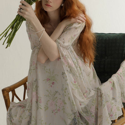 Vestido Infantil de Verano con Cuello Cuadrado y Estampado Floral - Image 2