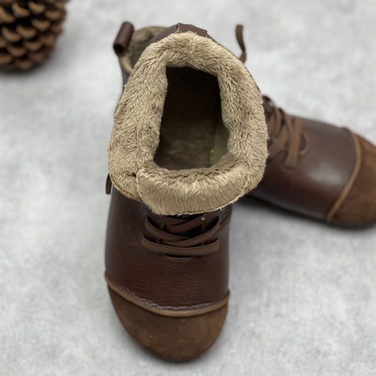Botas Martin de Cuero Vintage con Forro Cálido y Suela Suave - Image 4