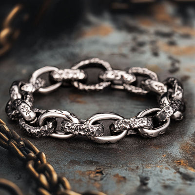 Pulsera Titanio Estilo Retro para Hombre