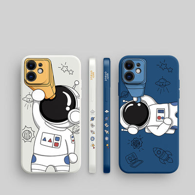 Funda para Celular Patrón Astronautas, Diseño Lateral Suave - Image 8