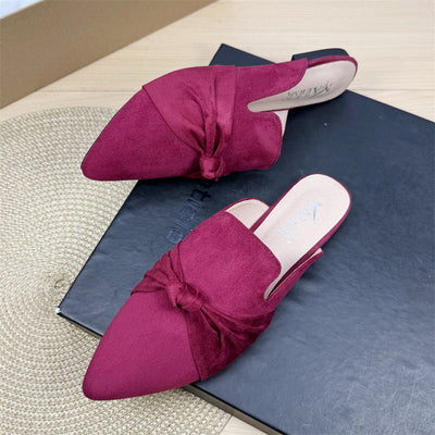 Pantuflas Puntiagudas Estilo Coreano con Moño - Cómodas y Elegantes - Image 17