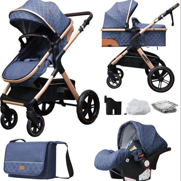 Carrito Multifuncional Plegable para Bebé - Ligero y Versátil