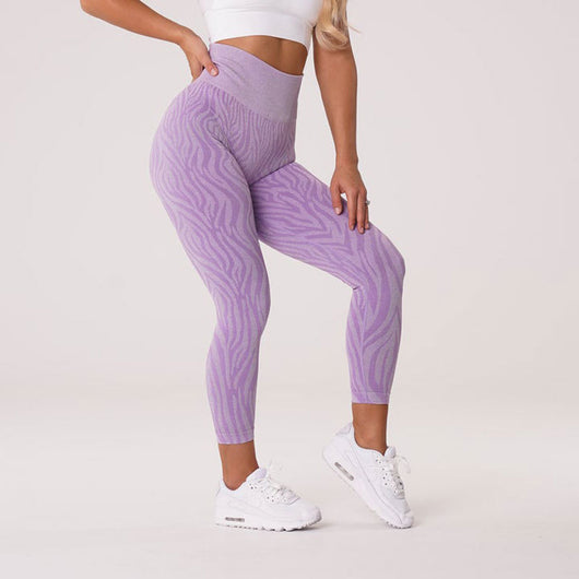 Pantalones de Yoga Estampado Cebra en Nylon para Deportes Outdoor - Image 2