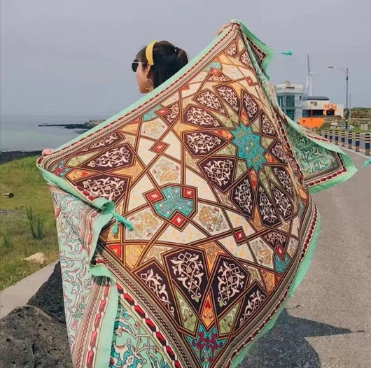 Toalla de Playa Étnica Reversible - Diseño Dual - Image 37