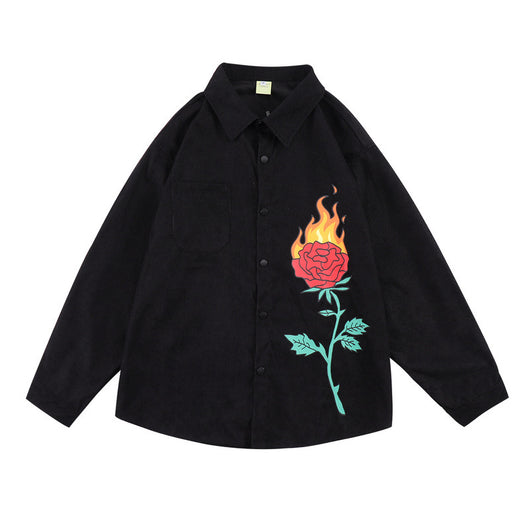 Camisa Vintage con Estampado de Rosas y Monograma Personalizado - Image 13