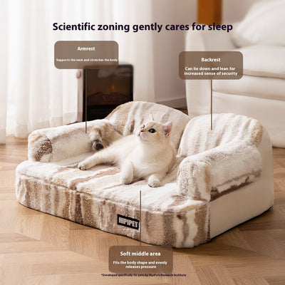 Cama Elevada para Mascotas con Respaldo Acolchado y Forro Térmico - Image 3