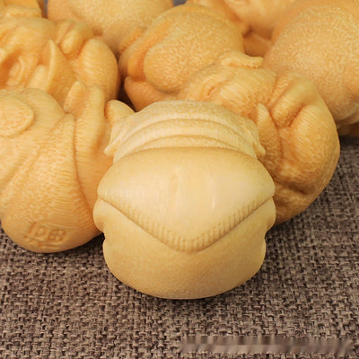 Adornos Decorativos de Cerdo Fulu en Bambú Macizo Tallado - Image 11