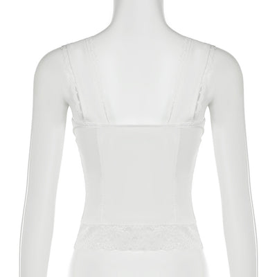 Blusa Encaje Blanca Ajustada Estilo Europeo y Americano para Niñas - Image 17