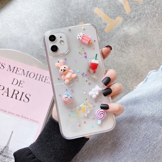 Funda para Celular con Diseño Conejito de Helado y Resina Epoxi - Image 4