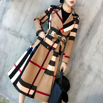 Chaqueta Retro de Solapa con Combinación de Colores - Estilo Temperamento Clásico - Image 3
